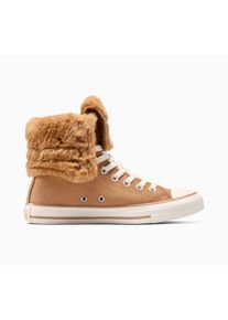 Sneaker Converse "CHUCK TAYLOR ALL STAR FOLD OVER", Damen, Gr. 42,5, incensed, incensed, egret, Leder, Schuhe Sneaker, Winterschuhe, gef&uuml;ttert