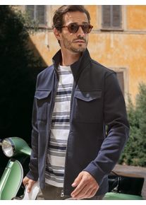 Sweatjacke Lerros "Sweatjacke mit Brusttaschen", Herren, Gr. L, classic navy, 70% Baumwolle, 22% Polyester, 8% Elasthan, Sweatjacken Sweatjacke