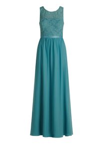Cocktailkleid Vera Mont "Cocktailkleid mit Spitze", Damen, Gr. 42, EURO, blau (night turquoise), Obermaterial: 100% Polyester PES., Kleider Cocktailkleid