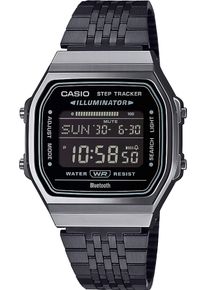 Smartwatch CASIO VINTAGE, schwarz (schwarz, schwarz), Smartwatches, Smartwatch, Armbanduhr, Herrenuhr, Damenuhr, Bluetooth,Stoppfunktion,Schrittz&auml;hler