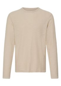 Strickfleece-Pullover Blend "Strickpullover BHAbas", Herren, Gr. L, grau (oyster gray), Obermaterial: 100% Baumwolle CO., Pullover Strickfleece-Pullover