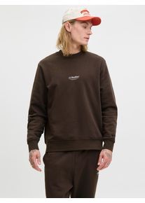 Jack & Jones Sweatshirt JACK & JONES "JJESOHO SWEAT CREW NECK NOOS", Herren, Gr. M, delicioso, angeraute Sweatware, Obermaterial: 80% Baumwolle, 20% Polyester, bedruckt, relaxed fit normal, Rundhals, Rippb&uuml;ndchen, Sweatshirts Sweatshirt, Baumwollmischung, relaxed fit