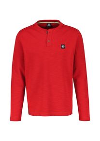 Sweatshirt Lerros "Serafino-Langarmshirt", Herren, Gr. 5XL, rot (urban rot), 70% Baumwolle, 25% Polyester, 5% Elasthan, Sweatshirts Sweatshirt