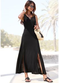 Midikleid Buffalo, Damen, Gr. 40, N-Gr, schwarz, Jersey, Obermaterial: 100% Viskose, unifarben, figurumspielend ca. Mitte Wade, Rundhals, Kleider Midikleid, Topseller