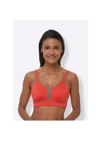 Sport-BH Viania, Damen, Gr. 75, Cup B, rot (korallenrot), 47% Polyamid, 41% Polyester, 12% Elasthan, BHs Sport-BH Sportbekleidung