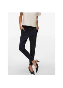 V&eacute;ro Moda Jogger Pants VERO MODA "VMEVA MR LOOSE STRING PANT GA NOOS", Damen, Gr. S (36), L&auml;nge 32, blau (night sky), Web, Obermaterial: 65% Viskose, 30% Nylon, 5% Elasthan, unifarben, loose fit 7/8-L&auml;nge, Hosen, hinten mit elastischem B&uuml;ndchen