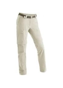 Funktionshose Maier Sports "Inara slim zip", Damen, Gr. 44, Normalgr&ouml;&szlig;en, braun (hellbraun), 90% Polyamid, 10% Elasthan, Hosen Funktionshose, Damen Wanderhose, zipp-off Outdoor-Hose, 4 Taschen, Slim Fit