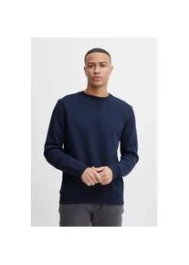 Longpullover Blend "BHSweatshirt", Herren, Gr. XL, blau (marineblaus), Sweatware, 60% Baumwolle, 40% Polyester, regular fit normal, Rundhals, eingesetzt, Pullover Longpullover, Klassisches Sweatshirt mit Rundhalsausschnitt