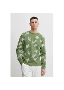 Longpullover Blend "BHSweatshirt", Herren, Gr. XL, dill, Sweatware, 60% Baumwolle, 40% Polyester, gemustert, regular fit normal, Rundhals, eng, Pullover Longpullover, Klassisches Sweatshirt mit Rundhalsausschnitt
