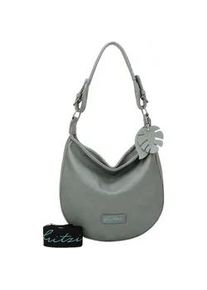 Schultertasche Fritzi aus Preussen "Eco Hobo", Damen, Gr. B/H/T: 10cm x 31cm x 33cm, blau, Kunstfaser, unifarben, Taschen Schultertasche, aus veganen und recycelten Materialien