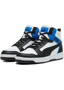 Sneaker Puma "REBOUND V6", Herren, Gr. 42, bunt (Puma schwarz, Puma wei&szlig;, Puma team royal), Synthetik, Schuhe Sneaker, kn&ouml;chelhoch, wasserabweisendes Obermaterial, weiche Innensohle