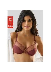 B&uuml;gel-BH Nuance, Damen, Gr. 100, Cup C, orange (zimt, orange, creme), Spitze, Obermaterial: 68% Polyamid, 25% Polyester, 7% Elasthan, BHs B&uuml;gel-BH, mit sch&ouml;ner Stickereispitze, Dessous