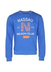 Sweater NASSAU BEACH "NB22010", Herren, Gr. 56XXL, blau (tiefblau), 60% Baumwolle, 40% Polyester, Rundhals, Sweatshirts Sweater