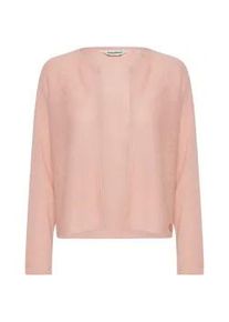 Cardigan oxmo "Strickcardigan OXKike", Damen, Gr. L, rot (coral cloud), Obermaterial: 58% Viskose CV. 42% Polyester PES., Strickjacken