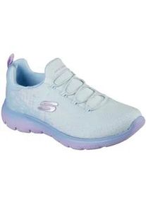 Slip-On Sneaker Skechers "SUMMITS", Damen, Gr. 36, bunt (hellblau, violett), Mesh, Textil, kontrastfarbene Details, Schuhe Sneaker, Trainingsschuh, Sneaker, Slipper, Halbschuh mit Bungee-Verschluss, Topseller