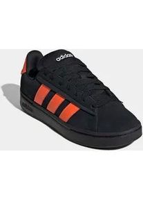 Sneaker Adidas SPORTSWEAR "GRAND COURT ALPHA", Herren, Gr. 43, schwarz (core schwarz, impact orange, cloud wei&szlig;), Leder, Synthetik, Schuhe Sneaker, Design inspiriert vom Adidas Campus 00, Topseller