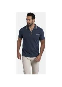 Poloshirt Jan Vanderstorm "Poloshirt JOHAR", Damen, Gr. XXL, blau (dunkelblau), Obermaterial: 100% Baumwolle CO., Shirts