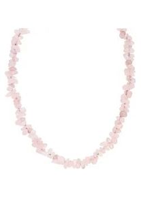 Perlenkette PURELEI "Schmuck Geschenk Rose Quarz", bunt (edelstahlfarben, rosa), Halsketten, Damen, Edelstahl, L: 40, Perlenkette, mit Rosenquarz