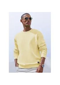 Sweatshirt John Devin, Herren, Gr. S (44/46), gelb, angeraute Sweatware, Obermaterial: 60% Baumwolle, 40% Polyester, unifarben, regular fit normal, Rundhals, angesetztes B&uuml;ndchen, Sweatshirts Sweatshirt, Langarm, Pullover mit Rundhals, Baumwollmischung