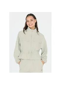 ENDURANCE ATHLECIA Laufjacke ATHLECIA "Hero V2", Damen, Gr. 44, beige (sand), 92% Polyamid, 8% Elasthan, unifarben, normal, hoch geschlossener Ausschnitt, Jacken, mit verstellbarer Taille