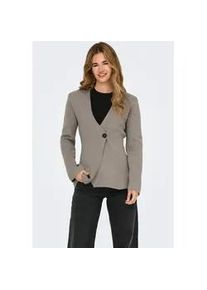 Strickjacke Only "ONLMYERA LIFE LS ONE BUTTON CARDIGAN KNT", Damen, Gr. XS (34), moon rock detail:melange, Strick, Obermaterial: 66% Polyester, 26% Polyacryl, 8% Wolle, meliert, slim fit, V-Ausschnitt, Strickjacken Strickjacke