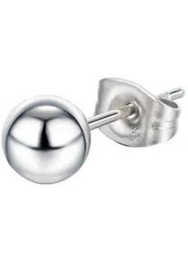 Single-Ohrstecker Firetti "Schmuck Geschenk Ohrschmuck einzeln Classic", silber (edelstahlfarben), Ohrringe, Damen, 6mm, Edelstahl