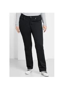 Stretch-Hose sheego, Damen, Gr. 52, Normalgr&ouml;&szlig;en, schwarz, 97% Baumwolle, 3% Elasthan, unifarben, Hosen