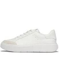 Sneaker fitflop "RTG", Damen, Gr. 40, wei&szlig;, Leder, Lederimitat, Veloursleder, Schuhe Sneaker, Plateausneaker, Schn&uuml;rschuh im Retro Look