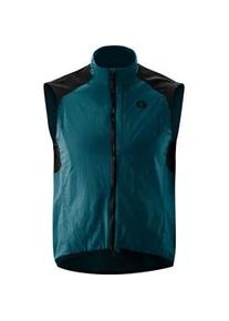 Funktionsweste Gonso "MORTI", Herren, Gr. S, blau (fossil blau), 90% Polyamid; 10% Polyester, hoch geschlossener Ausschnitt, Westen Funktionsweste, Herren Fahrrad-Weste, windabweisend und w&auml;rmeisolierend, Tight fit