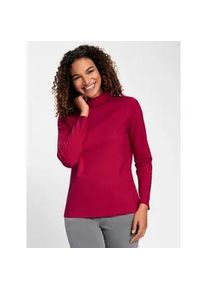 Rollkragenshirt Casual Looks "Rollkragen-Shirt", Damen, Gr. 48, rot, 95% Baumwolle, 5% Elasthan, unifarben, Shirts