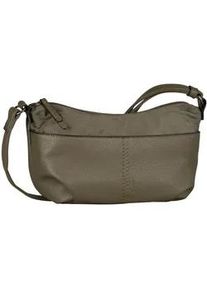 Handtasche Tom Tailor "Miha", Damen, Gr. B/H/T: 30cm x 17,5cm x 10cm, gr&uuml;n, Polyurethan, Taschen Handtasche, weiches Veloursimitat mit soft genarbtem Lederimitat und viel Platz