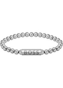 Armband BOSS "SPHERE" Gr. M, silber (edelstahlfarben), Armb&auml;nder, Herren, M, Edelstahl, Armband
