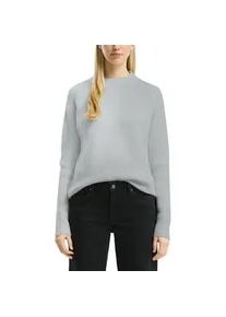 Strickpullover QS, Damen, Gr. XS, light grau, Strick, Obermaterial: 85% Polyester, 13% Polyacryl, 2% Elasthan, unifarben, l&auml;ssig geschnitten h&uuml;ftbedeckend, Rundhals, Pullover Strickpullover, mit Stehkragen