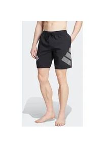 Badeshorts Adidas PERFORMANCE "BIG BARS, 8 ZOLL", Herren, Gr. S, N-Gr, schwarz-wei&szlig; (schwarz, wei&szlig;), Obermaterial: 100% Polyester, Badehosen Badeshorts