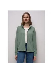 Cardigan Street One, Damen, Gr. 34, schwarz serene gr&uuml;n, Stoff, 65% Viskose, 29% Polyester, 6% Elasthan, unifarben, normal normal, hoch geschlossener Ausschnitt, B&uuml;ndchen, Strickjacken, mit Tunnelzug am Saum