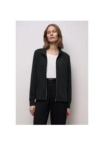 Cardigan Street One, Damen, Gr. 38, schwarz, Stoff, 65% Viskose, 29% Polyester, 6% Elasthan, unifarben, normal normal, hoch geschlossener Ausschnitt, B&uuml;ndchen, Strickjacken, mit Tunnelzug am Saum