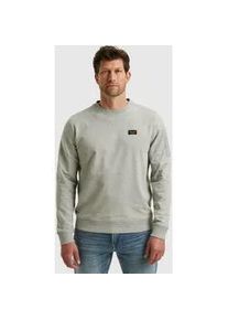 PME-Legend Sweatshirt PME LEGEND, Herren, Gr. XXL, light grau melee, Sweatware, Obermaterial: 95% Baumwolle, 5% Elasthan, unifarben, regular fit normal, Rundhals, Rippb&uuml;ndchen, Sweatshirts Sweatshirt, mit Logo Stickerei