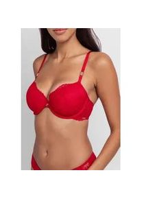 B&uuml;gel-BH Dorina "Jemma", Damen, Gr. 85, Cup B, rot, Obermaterial: 58% Polyamid, 34% Polyester, 8% Elasthan, BHs B&uuml;gel-BH, Spitze, feminin, schmale Tr&auml;ger, leicht gepolstert, vorgeformte Cups