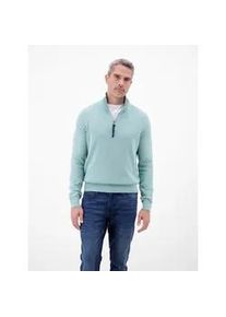 Sweatshirt Lerros "Troyer in Strukturqualit&auml;t", Herren, Gr. XL, arctic blau, 100% Baumwolle, Sweatshirts Sweatshirt, Herrensweatshirt aus 100% Baumwolle & Troyer-Kragen mit Rei&szlig;verschluss