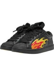 Trainingsschuh Buffalo "Buffalo Liberty Vegan Nappa", Damen, Gr. 41, schwarz, orange, Kunstfaser, Schuhe