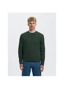 Sweatshirt Selected "SLHEMANUEL SOFT CREW NECK SWEAT NOOS", Herren, Gr. XXL, gr&uuml;n (deep forest), angeraute Sweatware, Obermaterial: 77% Viskose, 18% Polyester, 5% Elasthan, unifarben, regular fit h&uuml;ftlang, Rundhals, Rippb&uuml;ndchen, Sweatshirts Sweatshirt