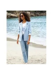 Strickjacke Heine, Damen, Gr. 38, eisblau, 50% Viskose, 28% Polyester, 22% Polyamid, unifarben, Strickjacken Strickjacke