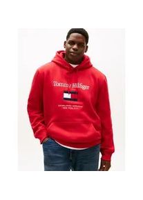 Tommy Hilfiger Big & Tall Hoodie "BT-TOMMY EMBRO FLAG", Herren, Gr. XXL, medium rot, Sweatware, Obermaterial: 64% Baumwolle, 36% Polyester, TOMMY HILFIGER BIG & TALL, regular fit normal, Rippb&uuml;ndchen, Sweatshirts Hoodie, Gro&szlig;e Gr&ouml;&szlig;en
