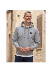 Hoodie Lerros "Sweat Hoodie", Herren, Gr. S, platinum grau melange, 50% Baumwolle, 50% Polyester, Sweatshirts Hoodie, Weicher Hoodie, Kapuze mit Tunnelzug, dezentes Logo, REGULAR FIT