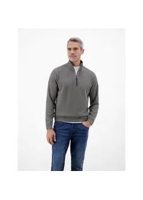 Sweatshirt Lerros "Troyer in hochwertiger Sweatqualit&auml;t", Herren, Gr. L, basalt grau, 90% Baumwolle, 10% Polyester, Sweatshirts Sweatshirt