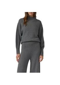 Strickpullover s.Oliver, Damen, Gr. 38, grau melange, Strick, Obermaterial: 50% Baumwolle, 25% Polyamid, 14% Polyacryl, 8% Wolle, 3% Elasthan, meliert, regular fit normal, ohne Ausschnitt, Rippb&uuml;ndchen, Pullover Strickpullover, mit Rippb&uuml;ndchen