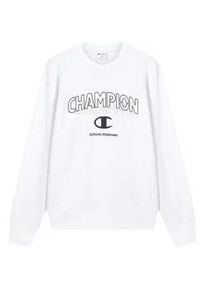 Sweatshirt Champion "Graphic Terry Crewneck Sweatshirt", Herren, Gr. M, wht, Obermaterial: 55% Baumwolle, 45% Polyester, normal, Rundhals, Sweatshirts Sweatshirt, sportlicher Schnitt, f&uuml;r Sportmode und Freizeit, Rundhalsausschnitt