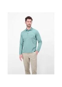 Sweatshirt Lerros "Langarm Polo mit Brusttasche aus Baumwollmix", Herren, Gr. L, arctic blau, 52% Baumwolle, 48% Polyester, Sweatshirts Sweatshirt