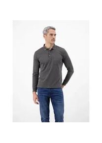 Sweatshirt Lerros "Langarm Polo mit Brusttasche aus Baumwollmix", Herren, Gr. XXL, schwarz, 52% Baumwolle, 48% Polyester, Sweatshirts Sweatshirt