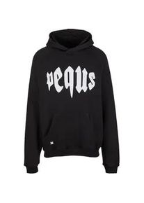 Kapuzensweatshirt PEQUS "PEQUS PEQUS Mythic Logo Hoodie", Herren, Gr. L, schwarz, 100% Baumwolle, bedruckt, Sweatshirts